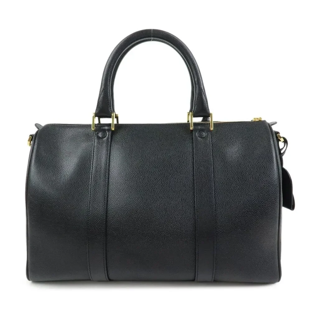 Chanel Coco Mark Caviar Leather Handbag Black